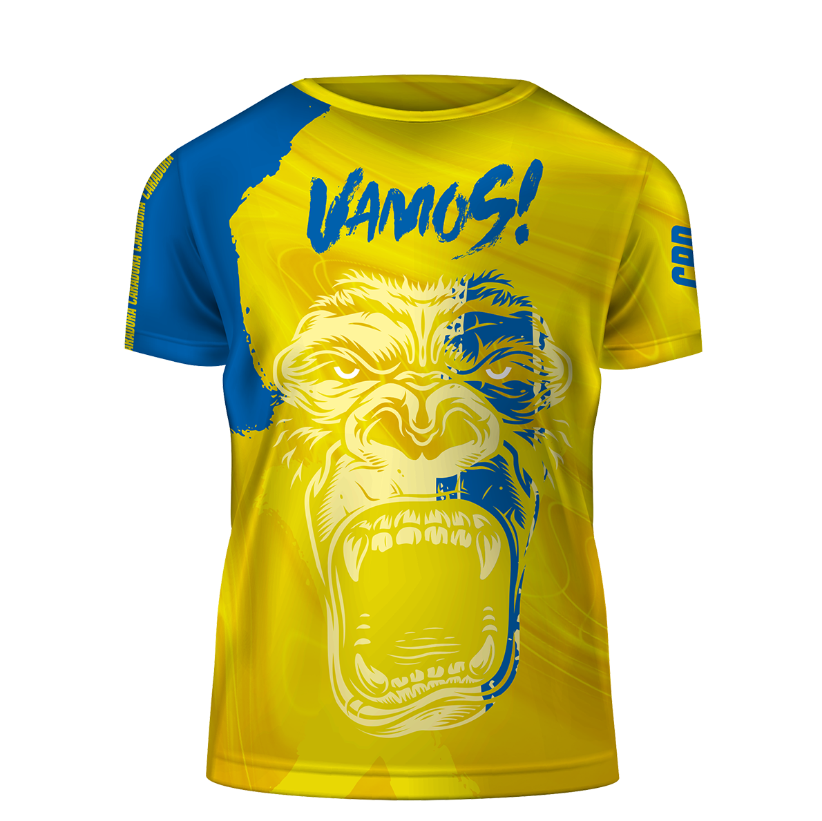 Camiseta Caradura Vamos Amarillo Azul