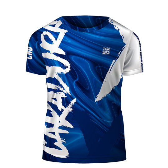 Camiseta Caradura Vamos Azul Blanco