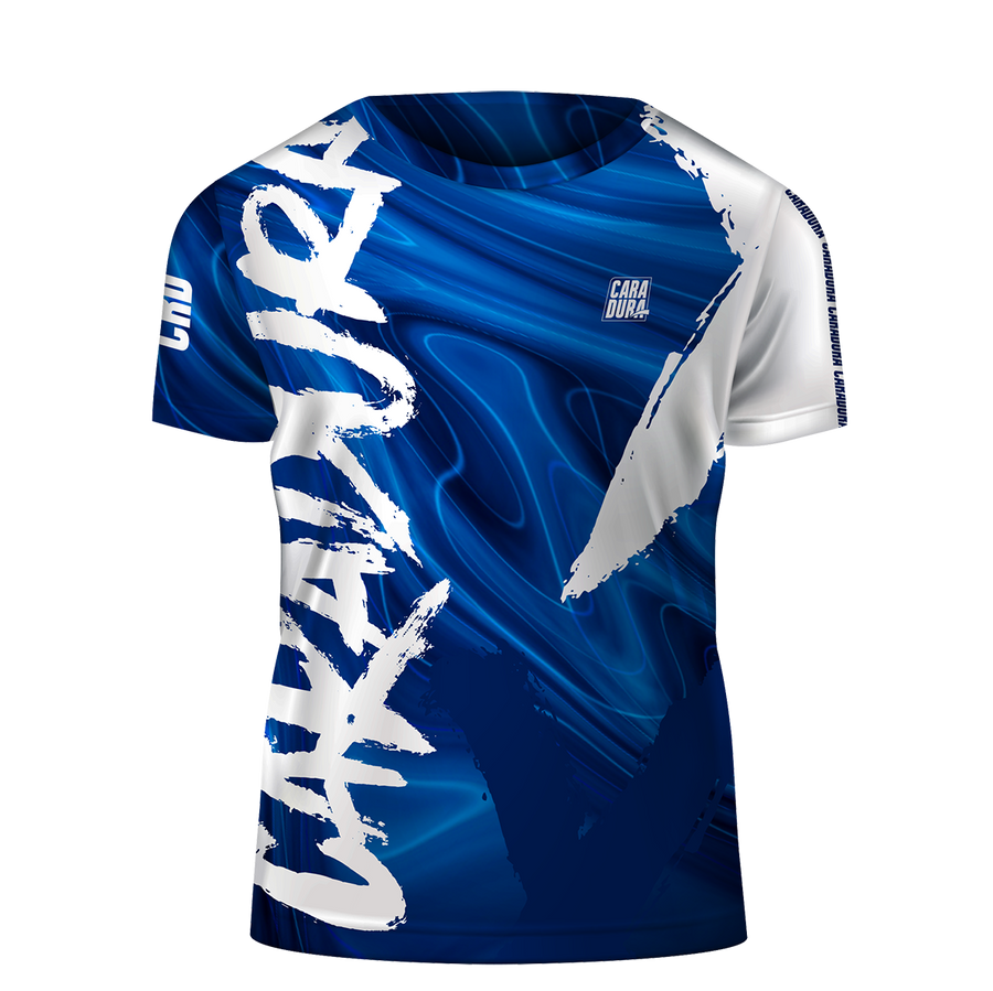 Camiseta Caradura Vamos Azul Blanco