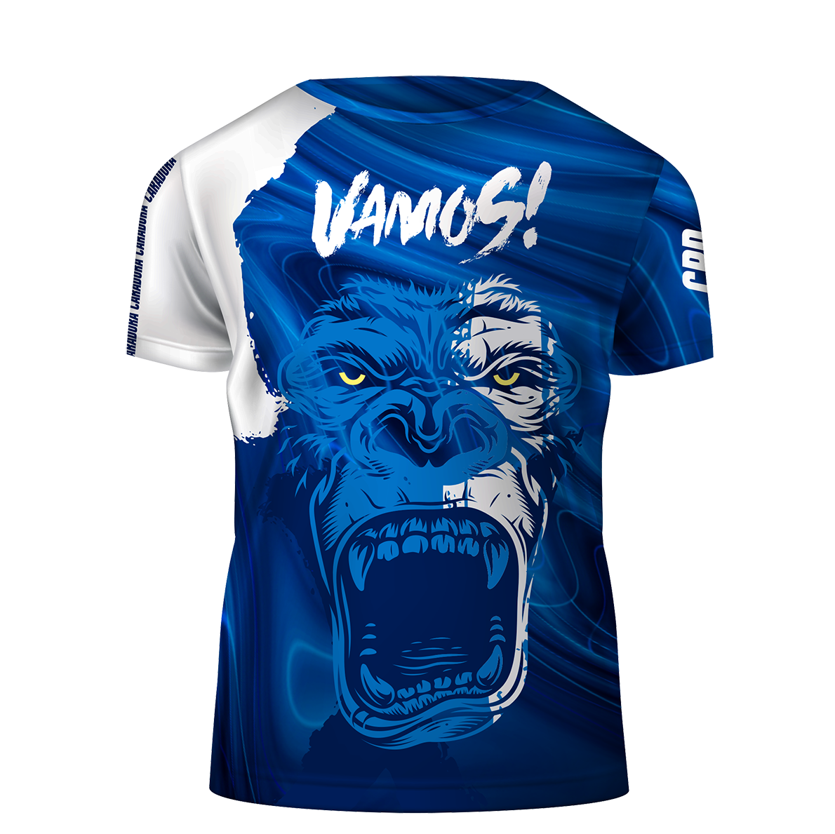 Camiseta Caradura Vamos Azul Blanco