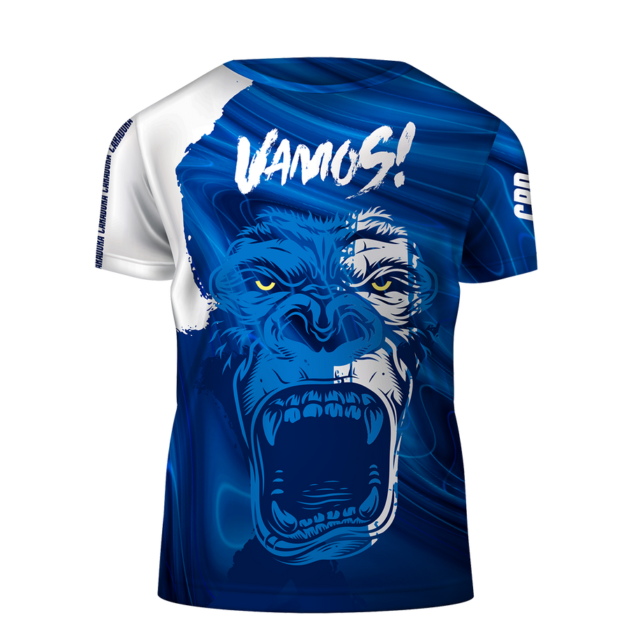 Camiseta Caradura Vamos Azul Blanco