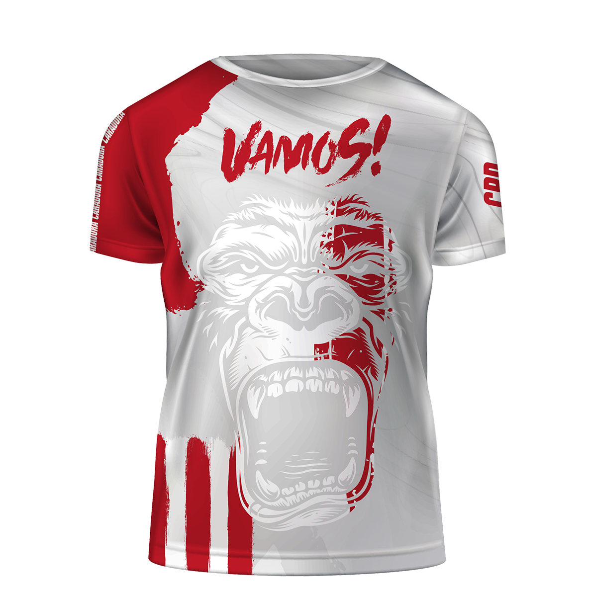 Camiseta Caradura Vamos Blanco Rojo