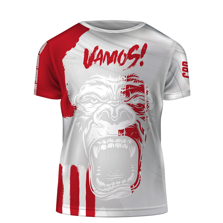 Camiseta Caradura Vamos Blanco Rojo