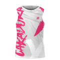 Camiseta Sin Mangas Gorila Blanco Fucsia
