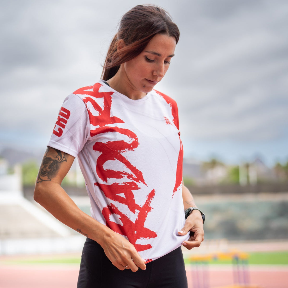 Camiseta Caradura Vamos Blanco Rojo