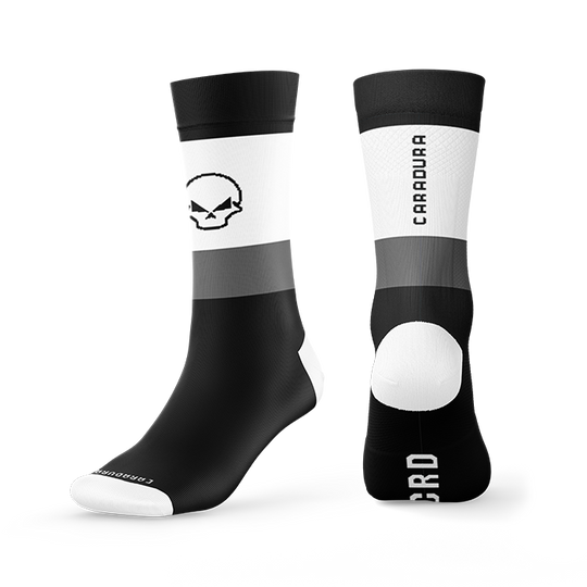 Calcetines Bordados Alien Negro/Blanco