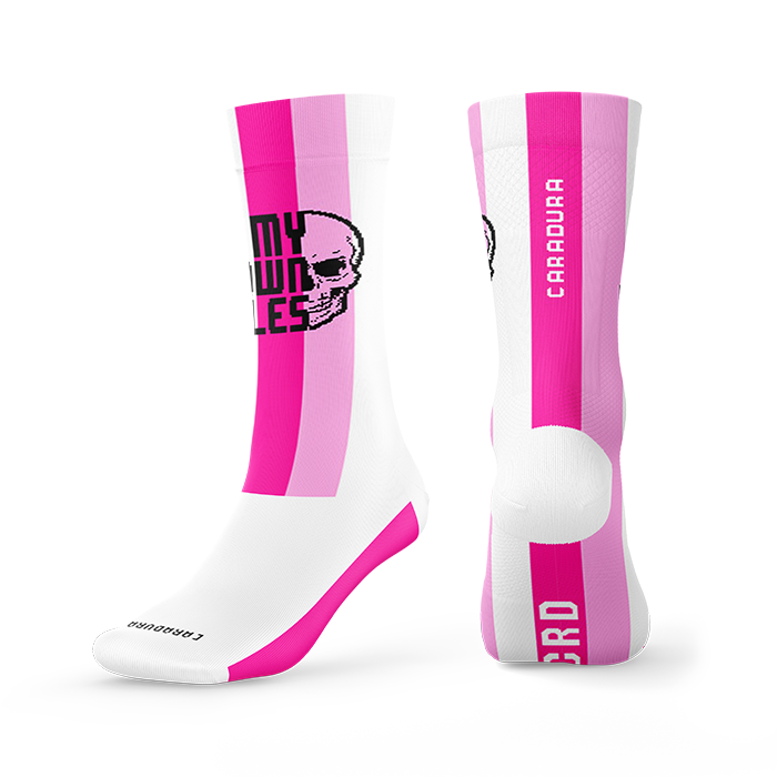 Calcetines Bordados MOR Fucsia y Blanco