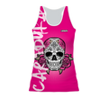 Camiseta Nadadora Calavera Fucsia