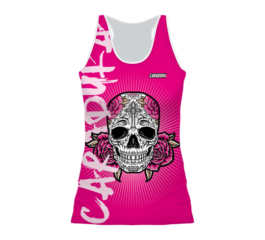 Camiseta Nadadora Calavera Fucsia