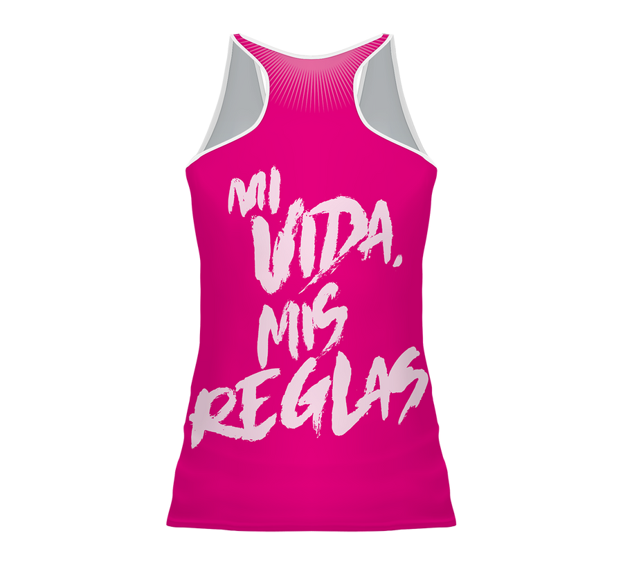 Camiseta Nadadora Calavera Fucsia