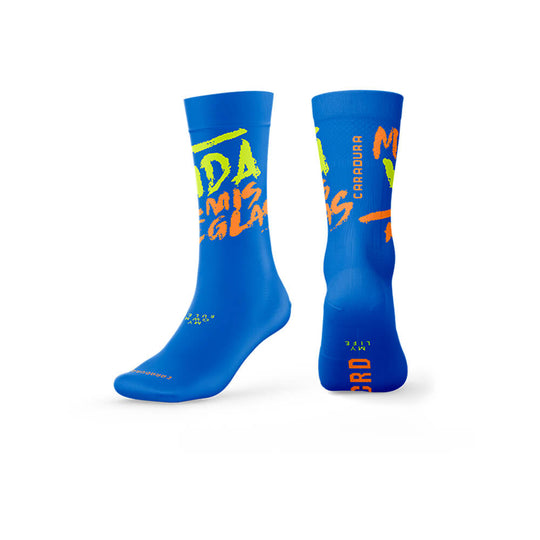 Calcetines Bordados Vida Reglas Azul